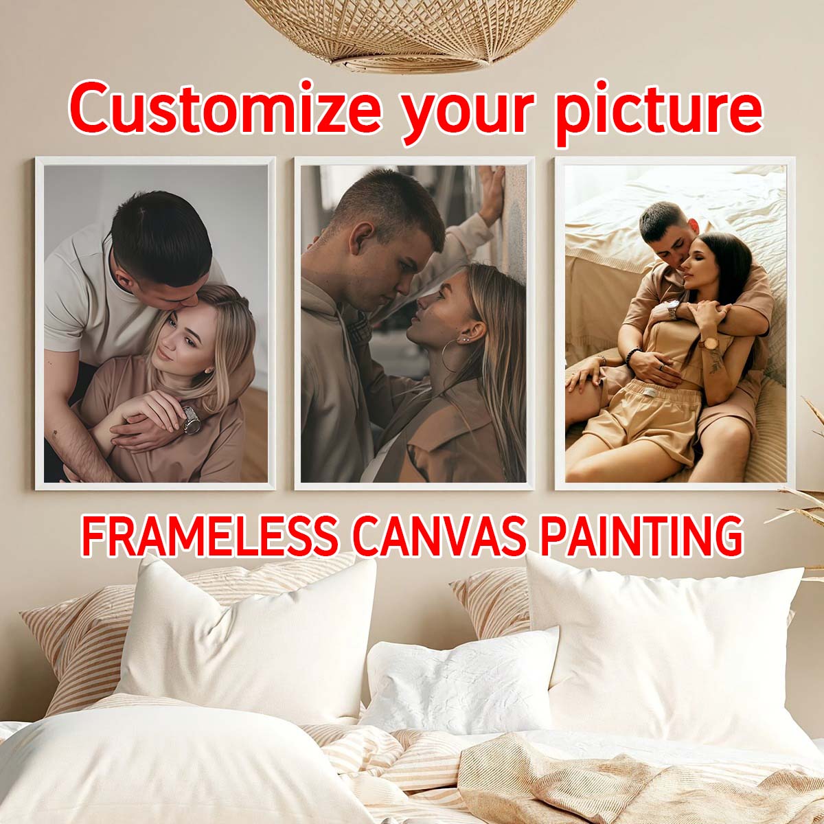 Photo Frame Baby - Triptyque - Cadre photo en bois