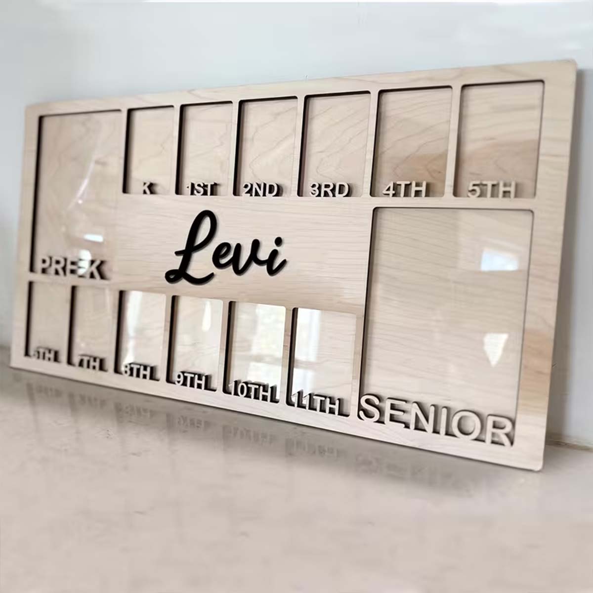 Photo Frame Baby - Cadre photo personnalisé en bois, plaque