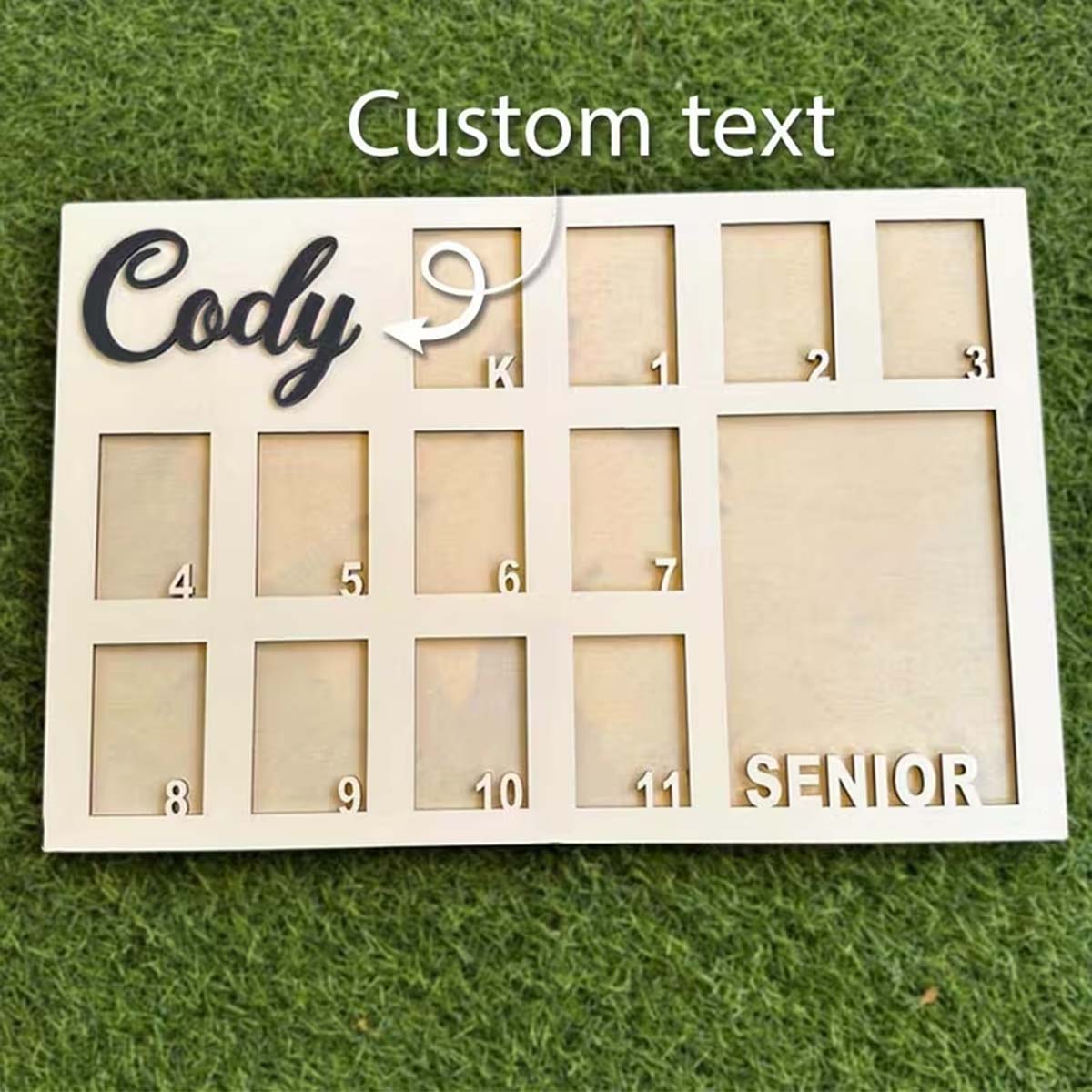 Photo Frame Baby - Cadre photo personnalisé en bois, plaque