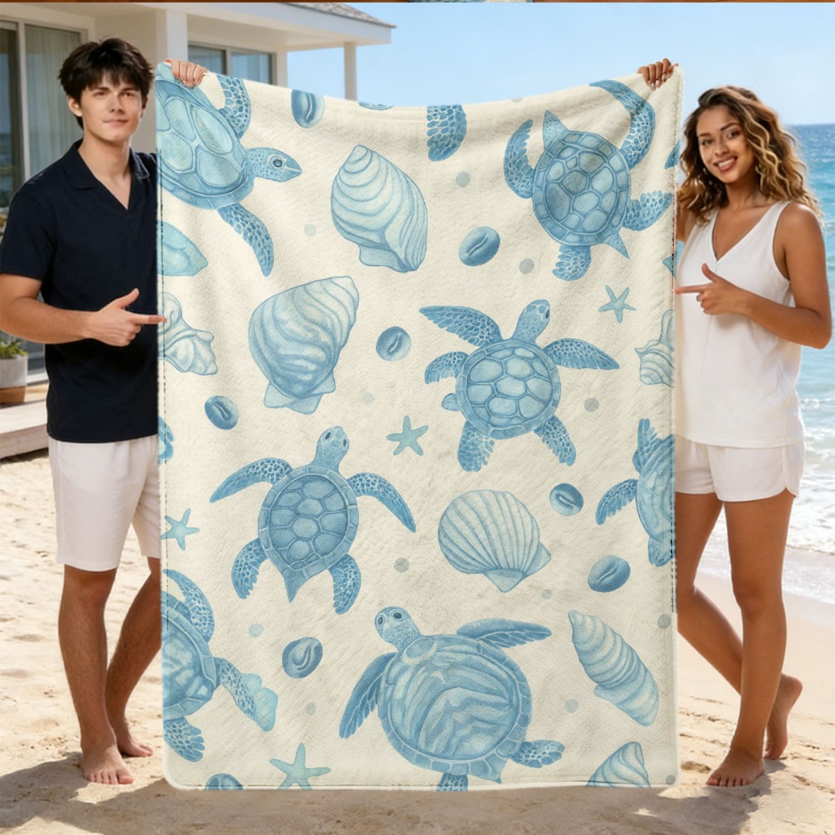 Baby Nursery Ocean Theme - Couverture de plage tortue thème océan
