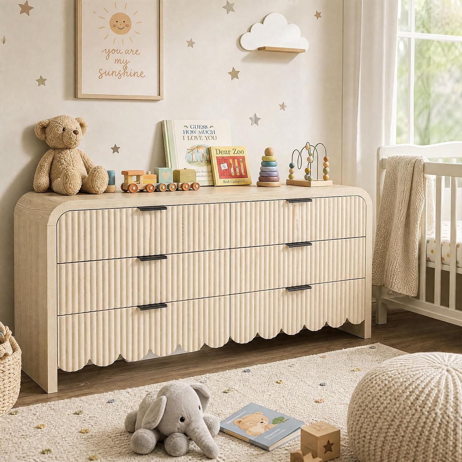 Commode à 6 tiroirs en bois av - Baby Nursery Chest Of Drawers avis et prix