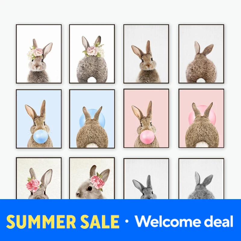 2026 Affiches d'art Rabbit Bub - Baby Nursery Animal Pictures avis et prix