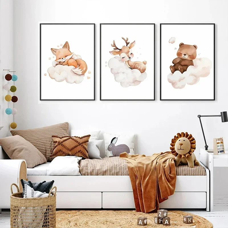 Dessin animé nuage Animal toil - Baby Nursery Animal Pictures avis et prix