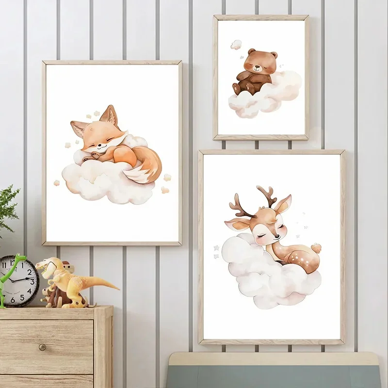 Dessin animé nuage Animal toil - Baby Nursery Animal Pictures avis et prix