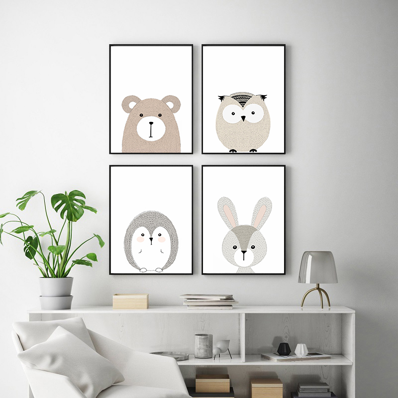 Affiches de dessin animé anima - Baby Nursery Animal Pictures avis et prix