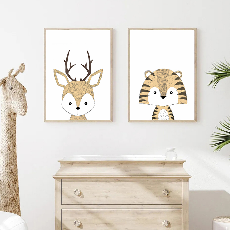 Affiches de dessin animé anima - Baby Nursery Animal Pictures avis et prix
