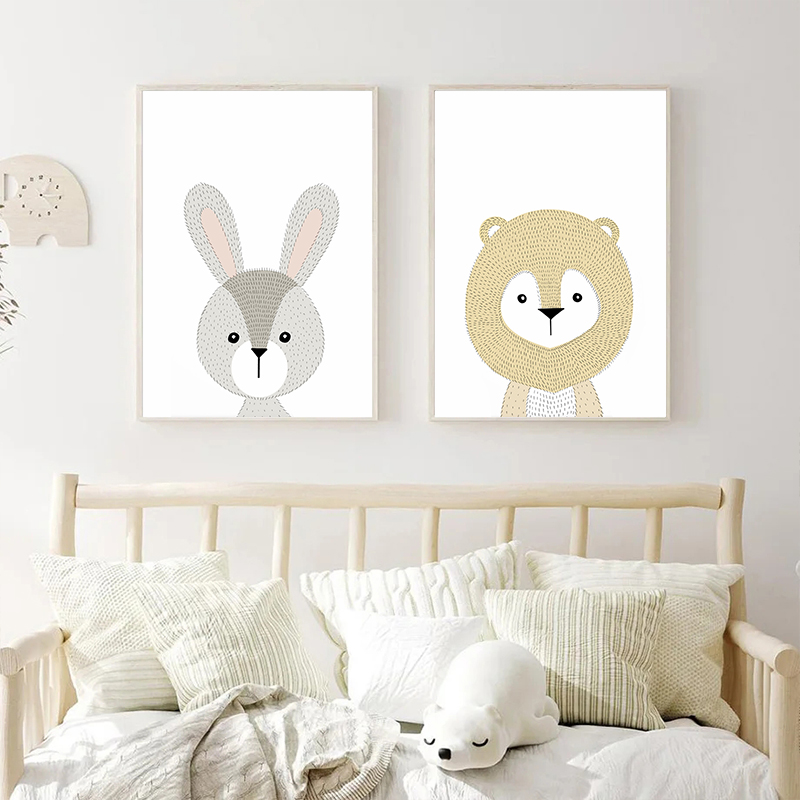 Affiches de dessin animé anima - Baby Nursery Animal Pictures avis et prix