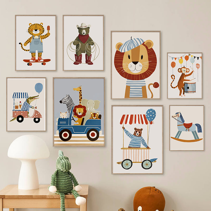 Tableau mural en toile amusant - Baby Nursery Animal Pictures avis et prix
