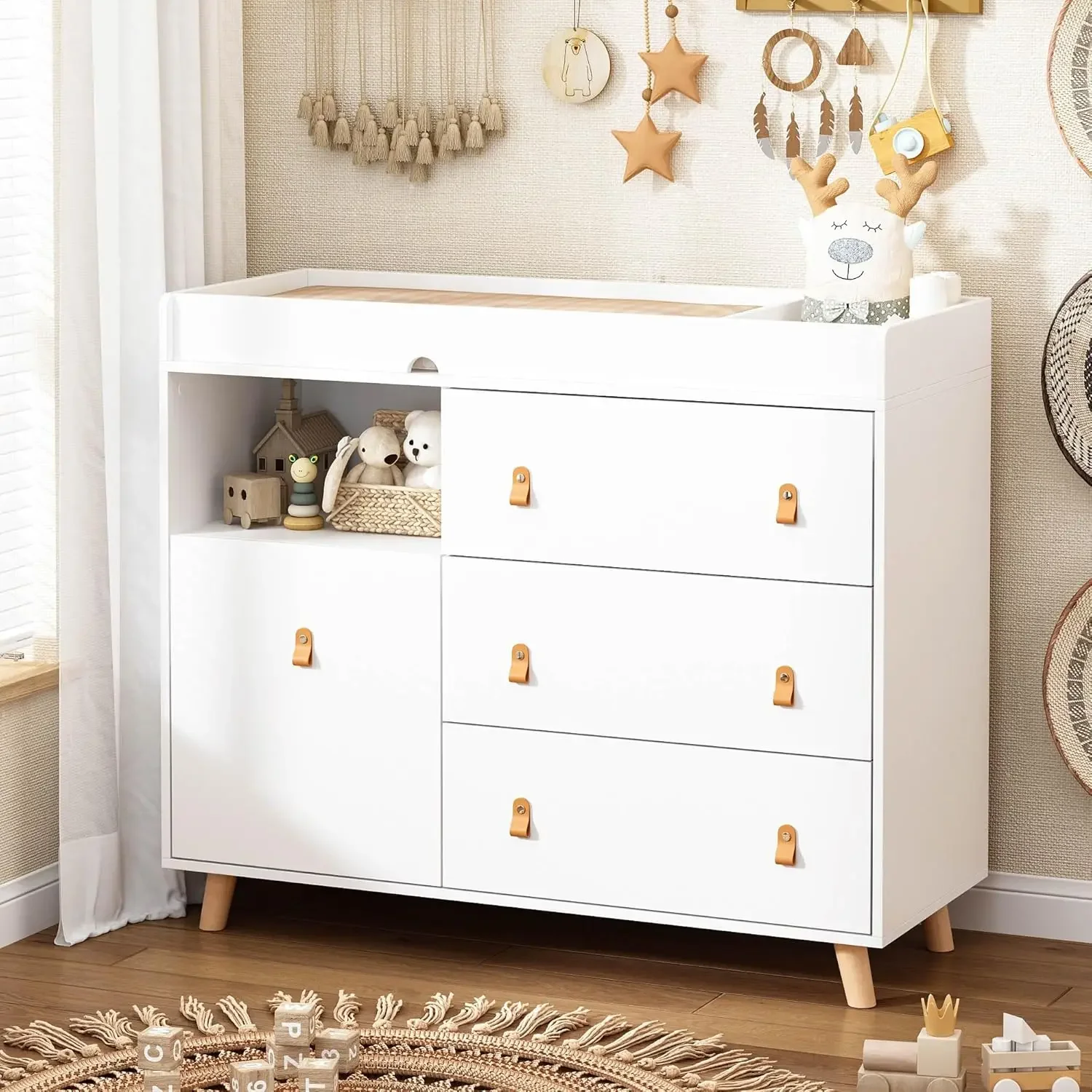 Commode à langer pour bébé ave - Baby Nursery Chest Of Drawers avis et prix