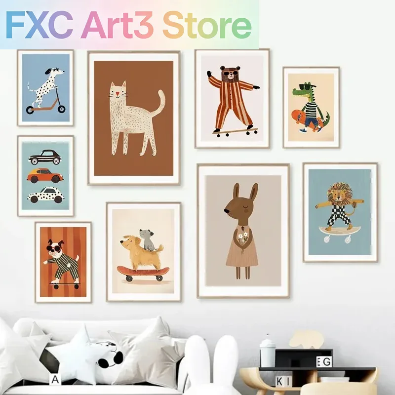 1 pièce, affiche sans cadre su - Baby Nursery Animal Pictures avis et prix